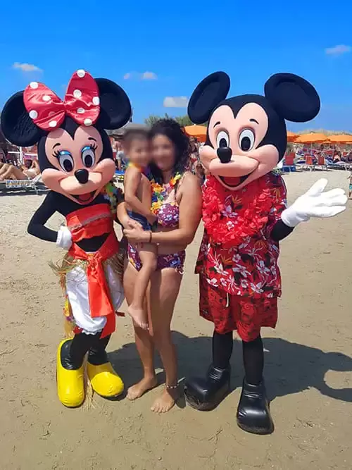 Mascotte Minnie e Topolino hawaiane - Feste compleanni bambini